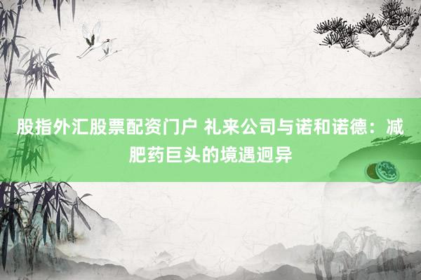 股指外汇股票配资门户 礼来公司与诺和诺德：减肥药巨头的境遇迥异